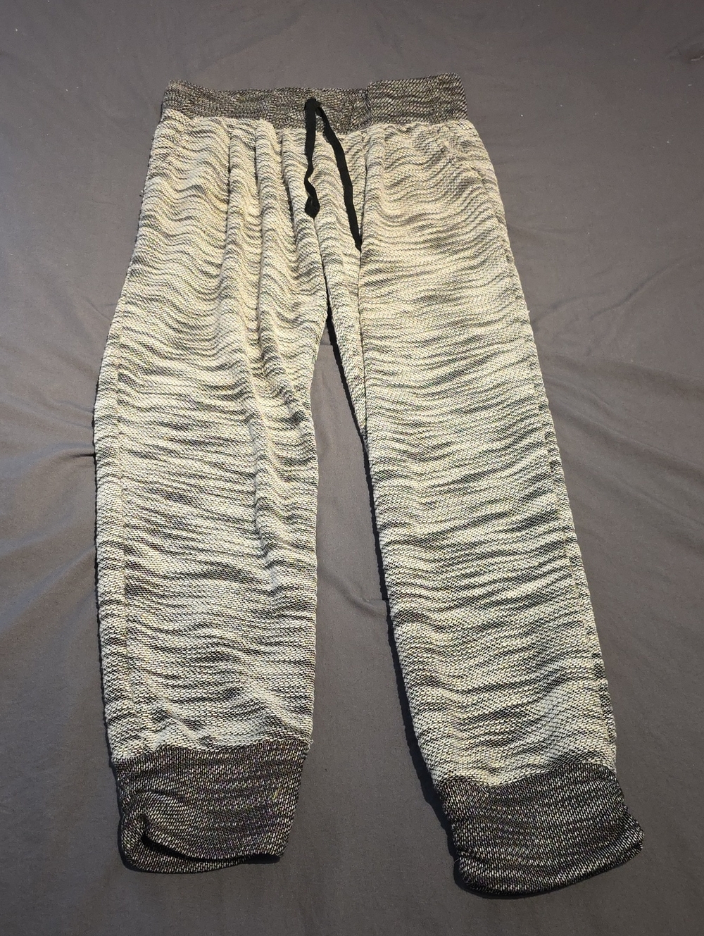 Chance or Fate Black and White Marled Jogger Pants